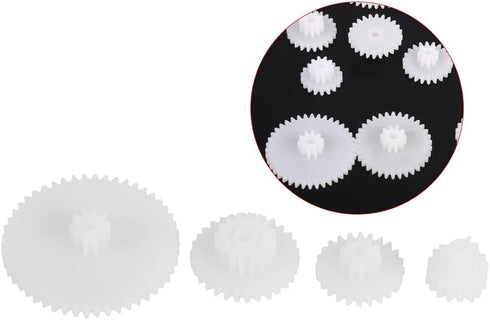 Set, 19 Garosa Motor Gear Plastic Durable Gear Kit with Parts for Robot Toys and Cars, Ideal for Model Building
