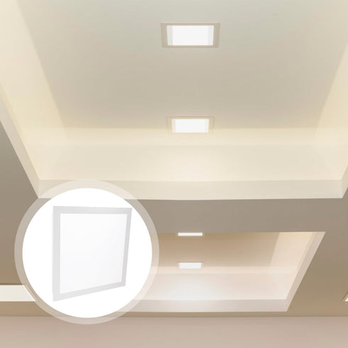 11.81X11.81In Translucent Square Recessed Ceiling Light Cover Aluminum Buckle Plate Frosted Lampshade Trim