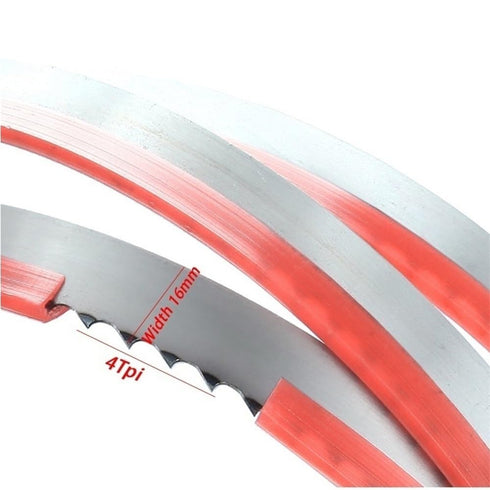 XQSYLE 2085mm*0.56mm*4TPI, Frozen 1piece(16mm) Saw Blade Cutter Food Cutting Band Blade Replacement for Bone and Meat
