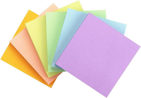 Early Buy Pop Up 3x3 Sticky Notes, Self-Stick Notes, 6 Pads, 6 Pastel Colors, 100 Sheets/Pad