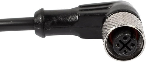 uxcell M12 2M Female Right Angle 4Pin Connector Aviation Socket Electrical Cable