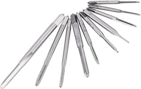 10PCS Micro Taps Bit Hand Screw Thread Taps M1 to M3.5 Tool Set