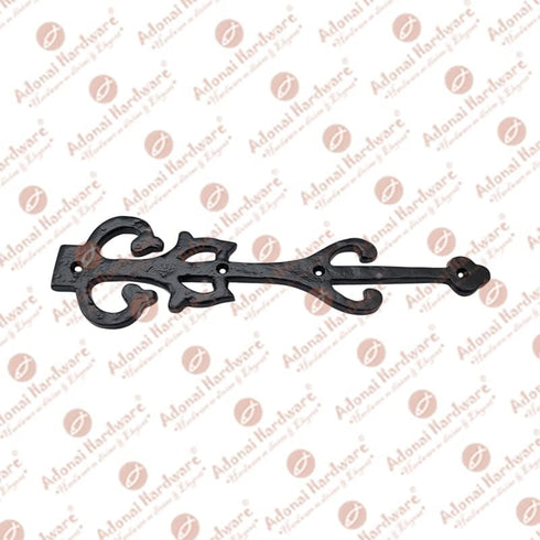 10.9 Inch False/Faux/Dummy (2 Pack, Adonai Hardware Izehar Heavy Duty Antique Cast Iron Strap Hinge Fronts Black Powder