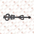 10.9 Inch False/Faux/Dummy (2 Pack, Adonai Hardware Izehar Heavy Duty Antique Cast Iron Strap Hinge Fronts Black Powder
