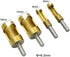 4pcs Wood Plug Hole Titanium Coated Cutter Drill Bits Set, 6mm/10mm/13mm/16mm for Woodworking Cork Hole