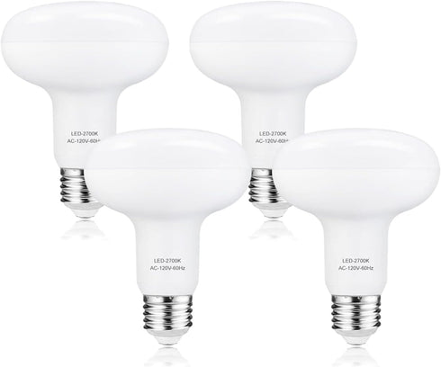 Recessed Light Bulbs 2700K Warm White, BR/R30 LED Lighting Bulbs, 12W=100W, E26 Base, Dimmable Indoor Flood Light, Pack