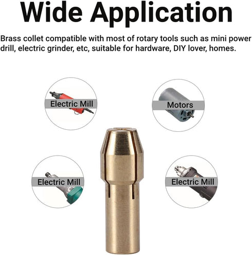 11pcs 4-jaw Copper Drill Chuck Collet Set for Mini Electric Grinder, 0.5-3.2mm Tool Accessories