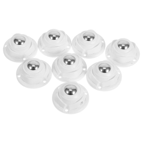SUPVOX 8pcs Rose-Shaped Self-Adhesive Swivel Caster Wheels with Brakes, Thickened Large Ball