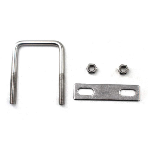 M8x40x65mm Square U Bolt, 304 Stainless Steel Tie Down U Bolt (Pack of 2)