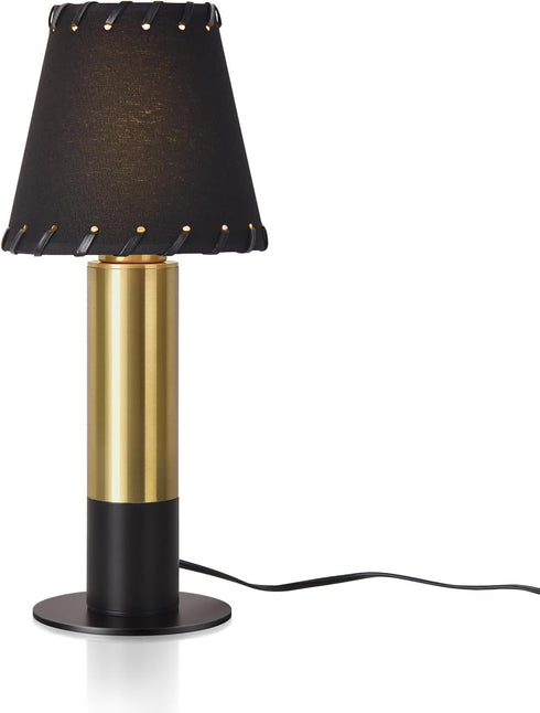 Sionfungluxx Counter, Black and Gold Table Lamp, small table lamp for bedroom, Modern Mini Nightstand Lamp with Fabric