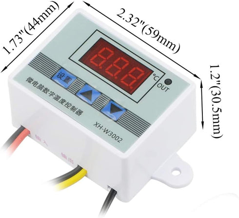 XINGYHENG XH-W3002 Digital Temperature Controller, 110V-220V 1500W Microcomputer Thermostat with Sensors