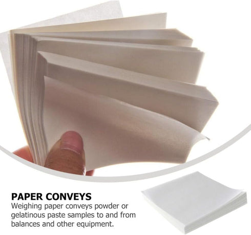 iplusmile Weighing Paper Sheet, Laboratory Sample Weighing Paper, Non-Stick Non-Absorbing, High-Gloss for Scale Measurement Samples Transfer(Pack of 500)