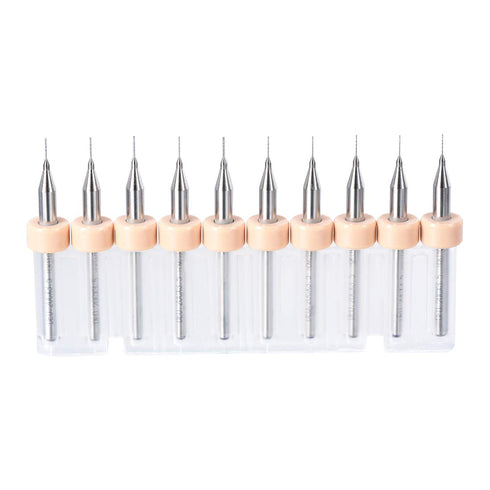 uxcell PCB Drill Bits, 0.2mm Tungsten Carbide Rotary Tool, 1/8 Inch Shank, 1 Set (10 Pcs)