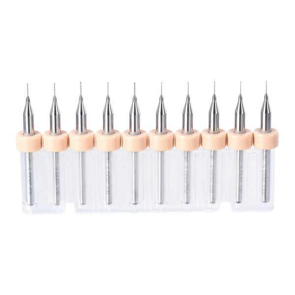uxcell PCB Drill Bits, 0.2mm Tungsten Carbide Rotary Tool, 1/8 Inch Shank, 1 Set (10 Pcs)
