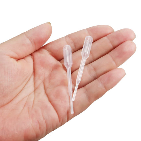 uxcell 50 Pcs Plastic Disposable Pipettes, 0.2ml Clear Transfer Pasteur Pipettes for Lab