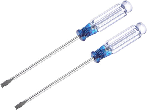 uxcell Mini Slotted Screwdriver, 3.0mm Flat Head 127mm Length, 2 Pcs for Small Appliances Repair