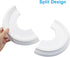 Piutouyar 2 10" 4" White Split Ceiling Medallion, Pcs OD x ID PU Ceiling Light Covers Plate Molded Fixtures Round