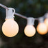 25FT Frosted White Lights G40 Globe Outdoor String Lights Patio Lights with