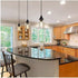 3-Pack Industrial Pendant Lights, Modern Clear Glass Shade Pendant Lighting, Black Pendant Light Fixtures Ceiling