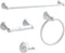 BGL Bathroom Accessories Set, White Paint Expandable Towel Bar 4-Piece Bathroom Accessory
