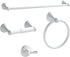 BGL Bathroom Accessories Set, White Paint Expandable Towel Bar 4-Piece Bathroom Accessory