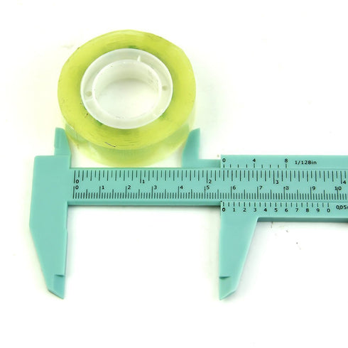 TamBee 6Inch 150mm Mini Caliper, Double Scale Plastic Vernier Caliper for Jewelry, 5PCS (Mint Green)