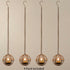 TWINKVILLA Decoration-4Pack Solar Hanging Lanterns Outdoor Waterproof, Rust Iron Ball Candle Holder with Flickering