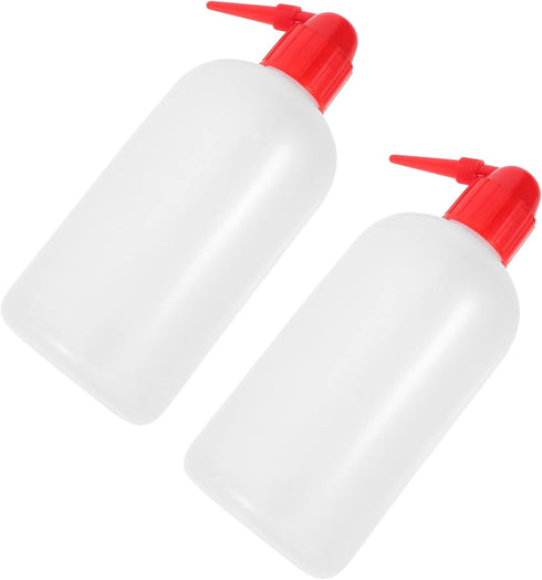 ULTECHNOVO 2pcs Portable Narrow Mouth Wash Bottle with Scale for Laboratory Use