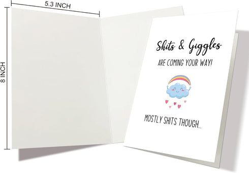 Nchigedy Funny Baby Shower Card for New Parents, Humor New Baby Congratulations Card, Pregnancy Announcement Cards