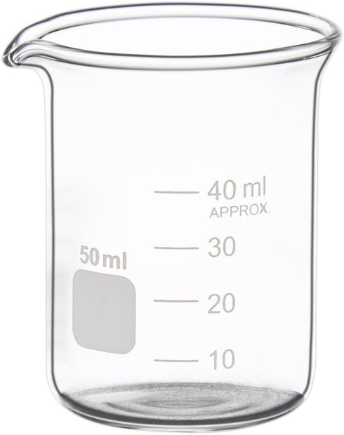 Glass Measuring Low Form Beaker Set - 50ml, 100ml, 250ml Borosilicate Lab Beaker Set