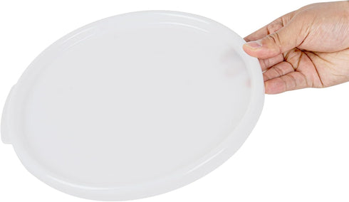 LID ONLY: Met Lux 8.8 Inch White Plastic Lid for 6 and 8 Quart Storage Containers