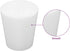 Silicone Rubber Stopper (10-Pack, Size 4#) Tapered White Stoppers for Laboratory Sealing