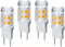 4-Pack G8 LED Bulb, GY8.6/T4 Bi-pin Base, 3W, 30W Halogen Replacement, Under Cabinet Kitchen Lighting, Warm White