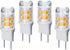 4-Pack G8 LED Bulb, GY8.6/T4 Bi-pin Base, 3W, 30W Halogen Replacement, Under Cabinet Kitchen Lighting, Warm White