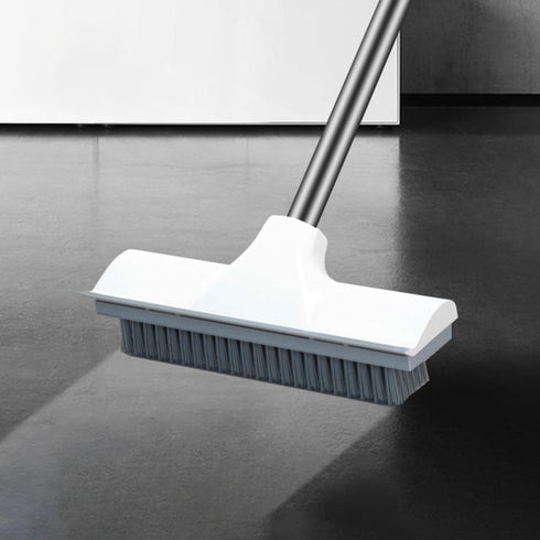 POPETPOP Floor Scrub Brush with Long Handle Stiff Bristles Tile and Grout Cleaning Brush for Bathroom and Kitchen