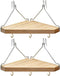 SFXENLK 2-Pack Cubicle Shelf for Fabric Walls, Wooden Cubicle Corner Shelf with Cable