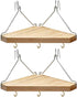 SFXENLK 2-Pack Cubicle Shelf for Fabric Walls, Wooden Cubicle Corner Shelf with Cable