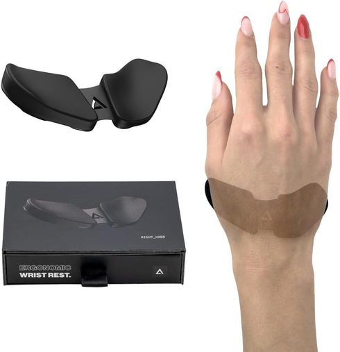 DELTAHUB Carpio 2.0 - Right-Handed Truly Ergonomic Wrist Rest for Mouse, Carpal Tunnel Support, Pain Relief,