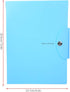 Expanding File Folders, Blue 5 Layer Document Folder, PVC Plastic Envelope with Magnetic Closure
