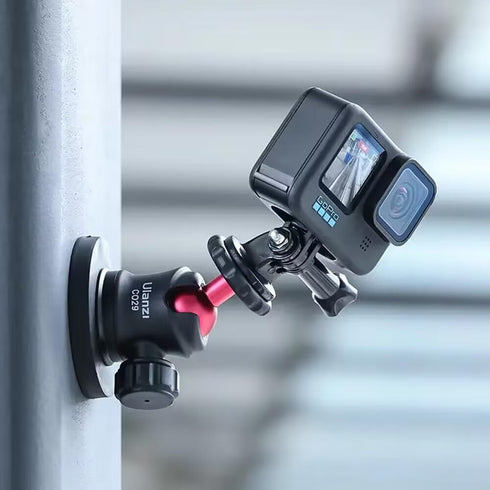 60lb D1/4-20 2Pack ULIBERMAGNET Magnetic Tripod Head Base with Male Thread , Soft Rubber, Magnetic Mounting for Action
