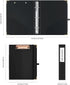 Ospelelf Mini 3 Ring Binder, 1 Inch, Cute Binder for 5.5" x 8.5", with 5 Tab Dividers, Black