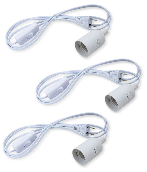 HESSION Pendant Light Cord, Hanging Light Cord, Plug in Light fixtures, 5.9ft