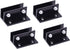 4pcs Aluminum Alloy Glass Clamp Holder, 8-12mm Thickness, Black