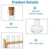 Dollhouse Mini Glass Test Tube, Miniature Glass Tube with Tiny Wood Rack for Science Sets