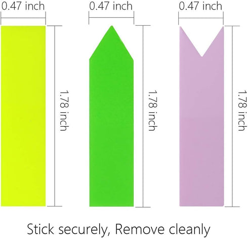 KICNIC Page Markers Sticky Index Tabs, 750 Pcs, Arrow Flag Tabs Self Adhesive for Page Marking and Highlighting