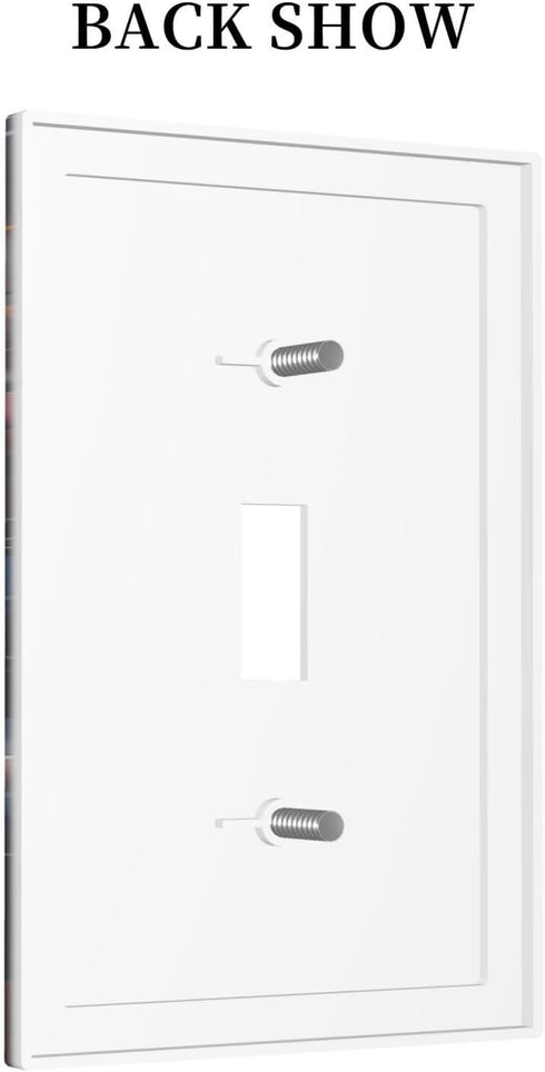 HTSAHKV 3 5 Inch Cat Butterfly Wall Plate Light Switch Cover Single Gang Outlet Faceplate Print Plate Cover X