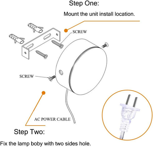 Angle(5W, Wall Mounted Reading Light,Plug in Wall Light Wall Mount Lamp,Wall Reading Light Flexible Light Wall Light
