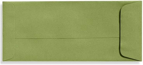 LUXPaper #10 Policy Business Envelopes | Peel & Press | 4 1/8" x 9 1/2" | Avocado Green | 70lb. Text | 50 Qty