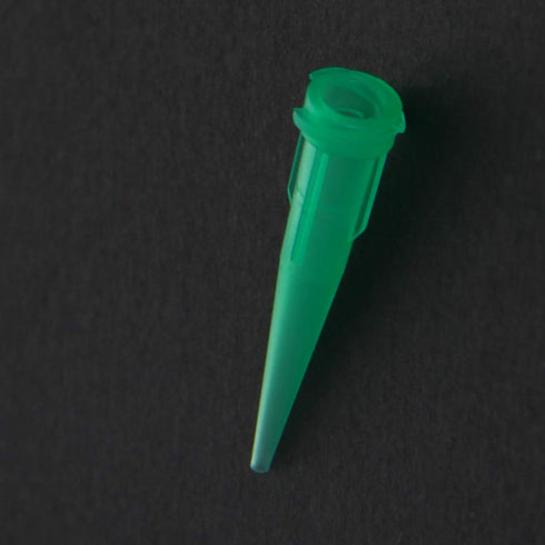 Industrial Blunt Plastic Tapered Tip Dispensing Fill Needle 18Ga Green, 100PCS
