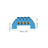 MECCANIXITY Brass Strip Terminal Grounding Bar Screw Block Barrier 4 Positions Blue for Electrical Distribution, Pack